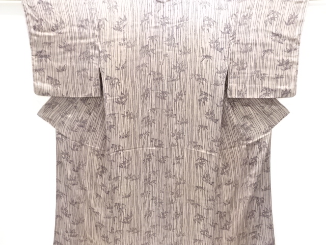JAPANESE KIMONO / ANTIQUE KIMONO / TAISHO ROMAN STYLE / MON KINSHA / BAMBOO GRASS